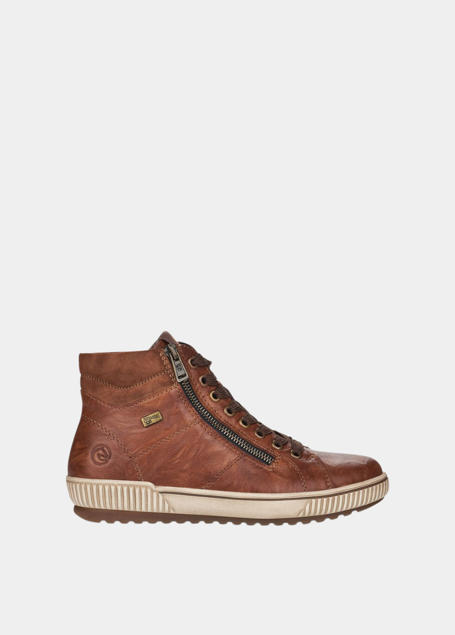Remonte Stylish High-Top Sneakers - Brown