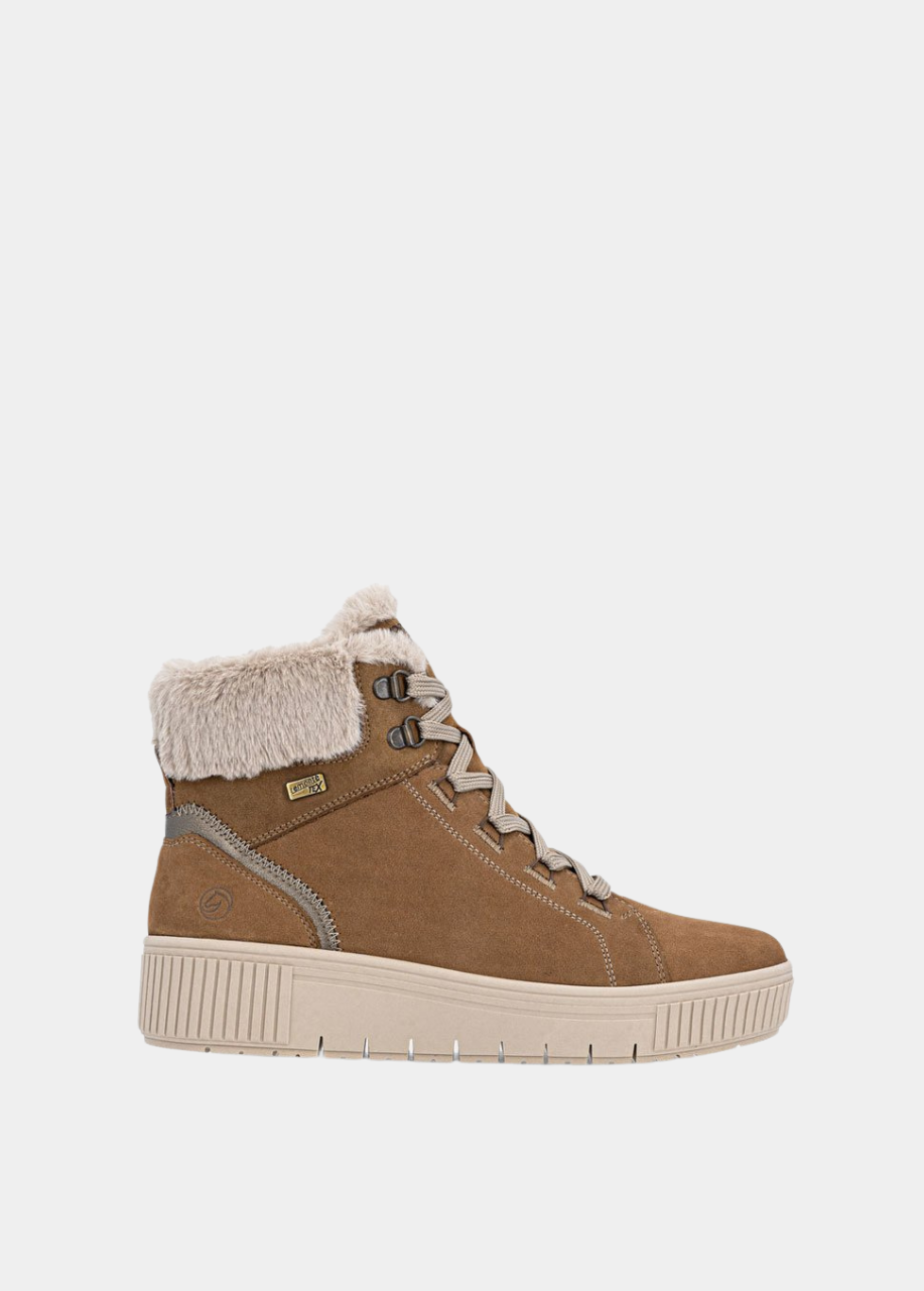 Remonte Cozy-Chic Ankle Booties - Mocha Brown
