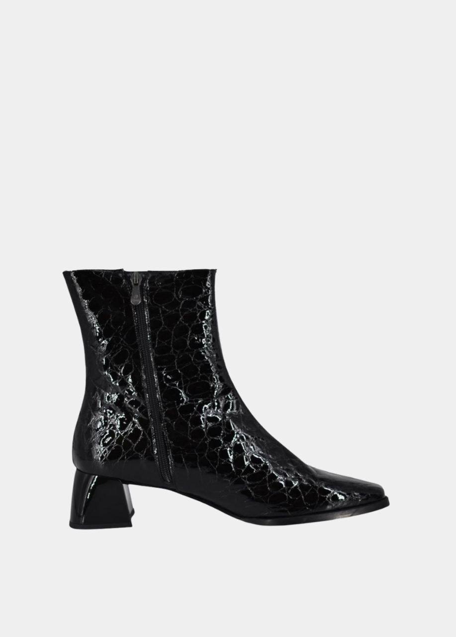Dansi Modern Glossy Ankle Boots - Croc