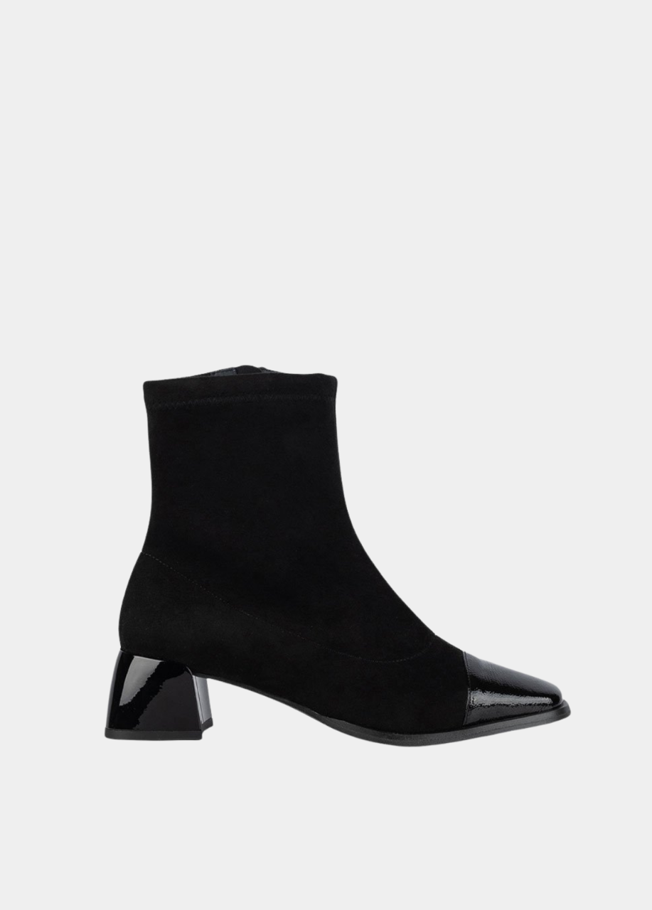 Dansi Deluxe Suede/Patent Combi Ankle Boots