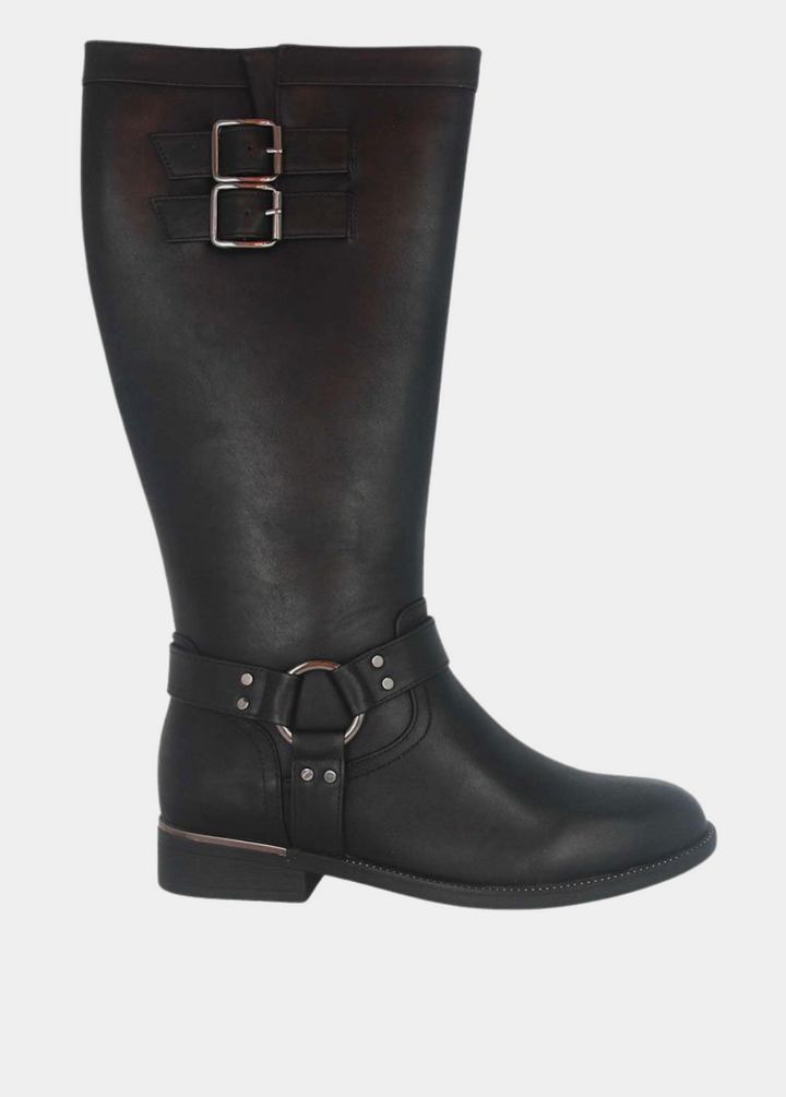 Classic Knee High Riding Boots - Black