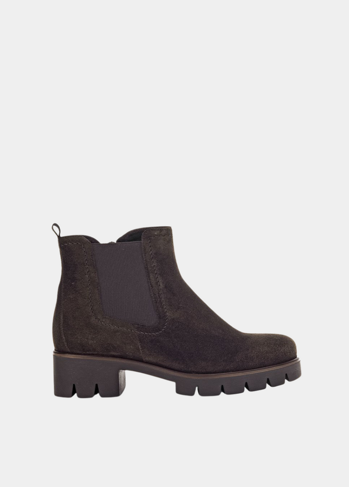 Gabor Chic Suede Ankle Boots - Dark Brown