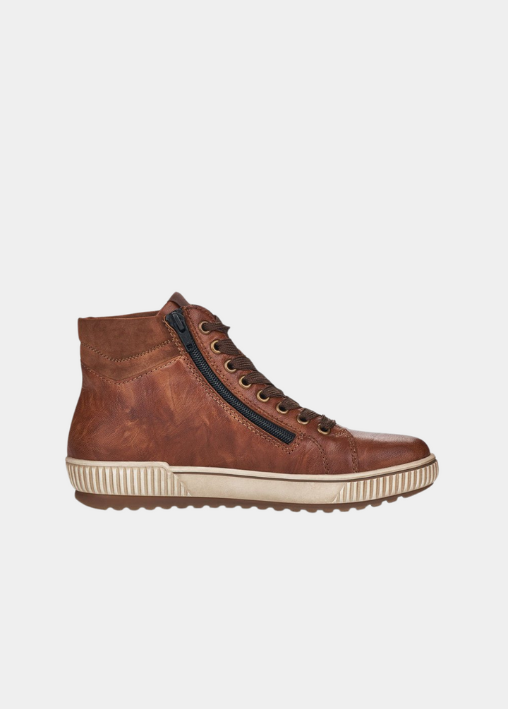 Remonte Stylish High-Top Sneakers - Brown