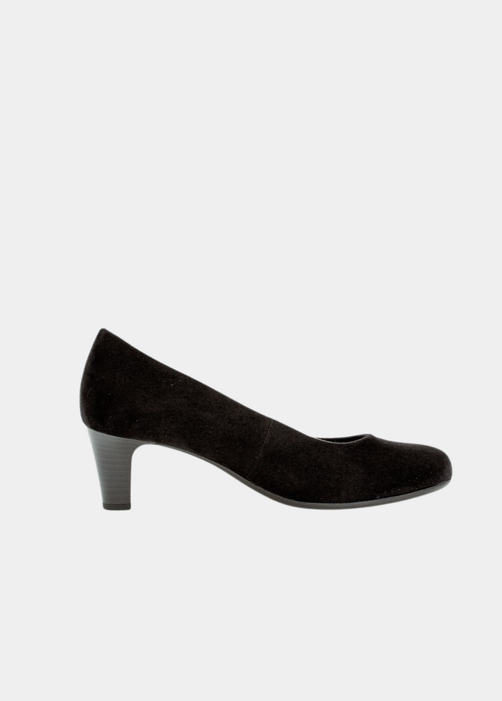 Gabor Classic Velour Heels - Black
