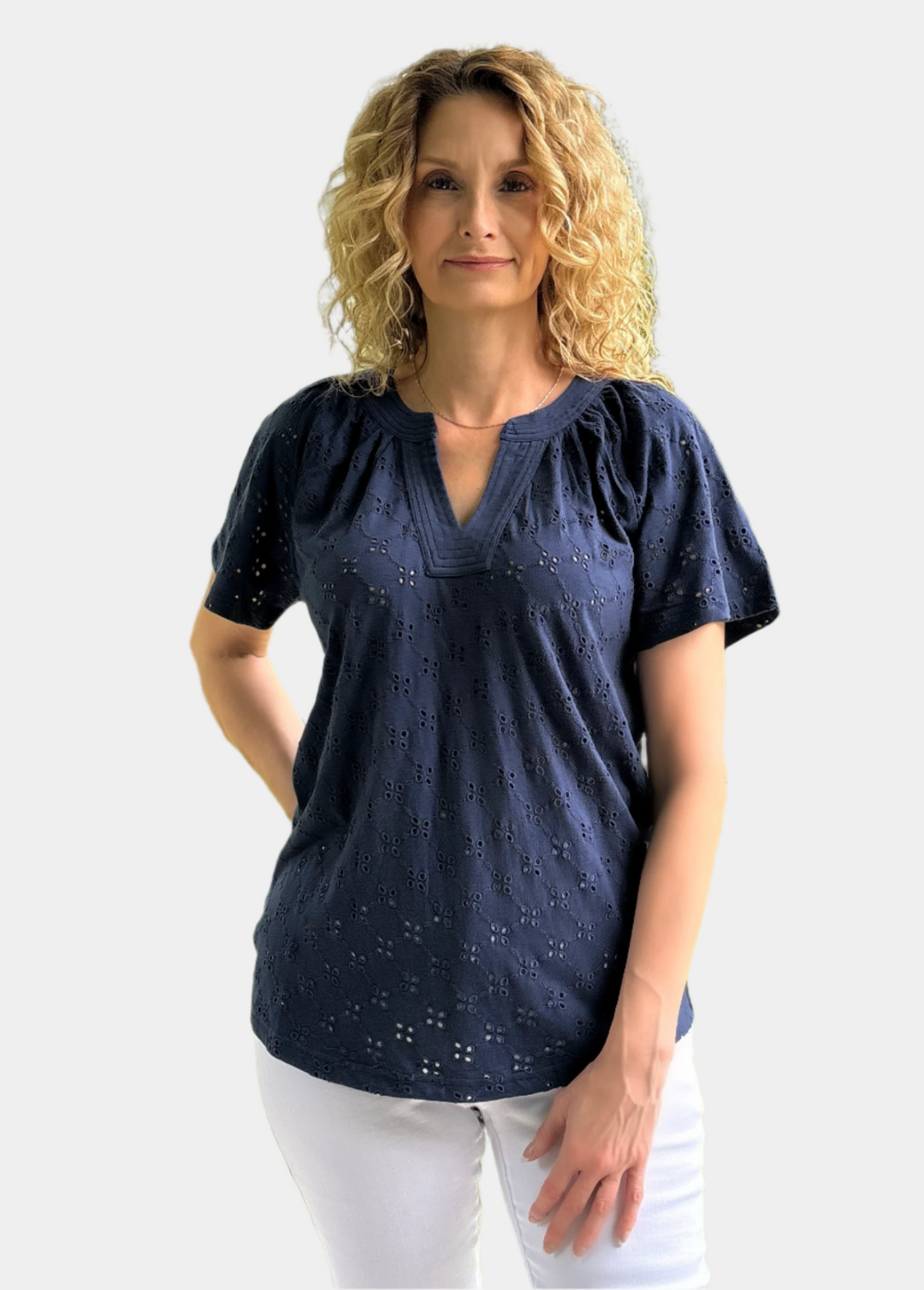 Maggie Tall Eyelet Top