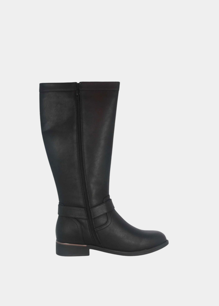Classic Knee High Riding Boots - Black