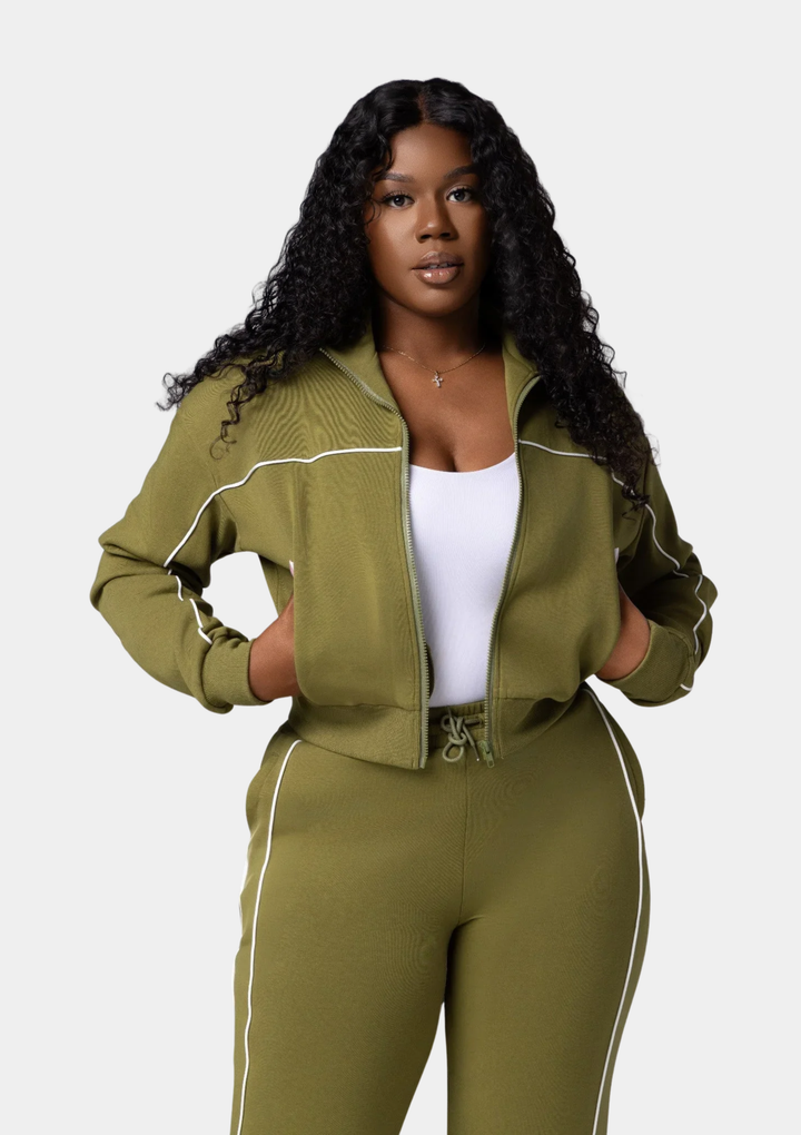 Essential Track Top - Olive