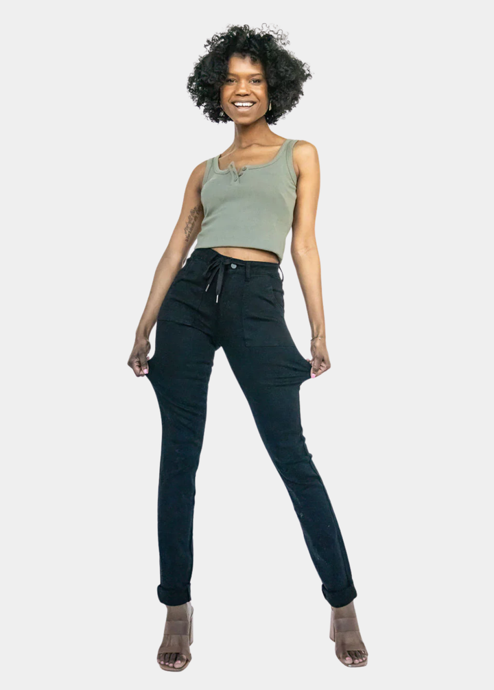 Tall Denim Joggers - Black