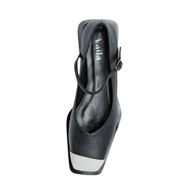 Penelope Mary Jane Flats - Black