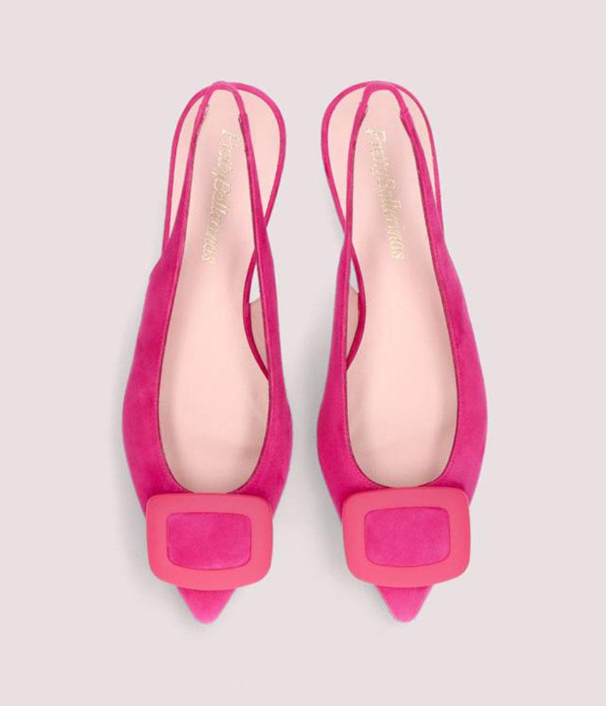 Pretty Ballerinas Deluxe Pink Slingbacks