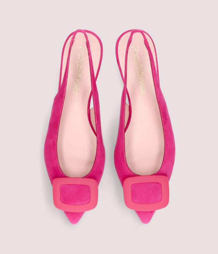 Pretty Ballerinas Deluxe Pink Slingbacks