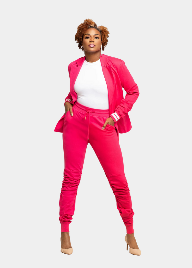 Tall Jogger Suit Pants- Pink