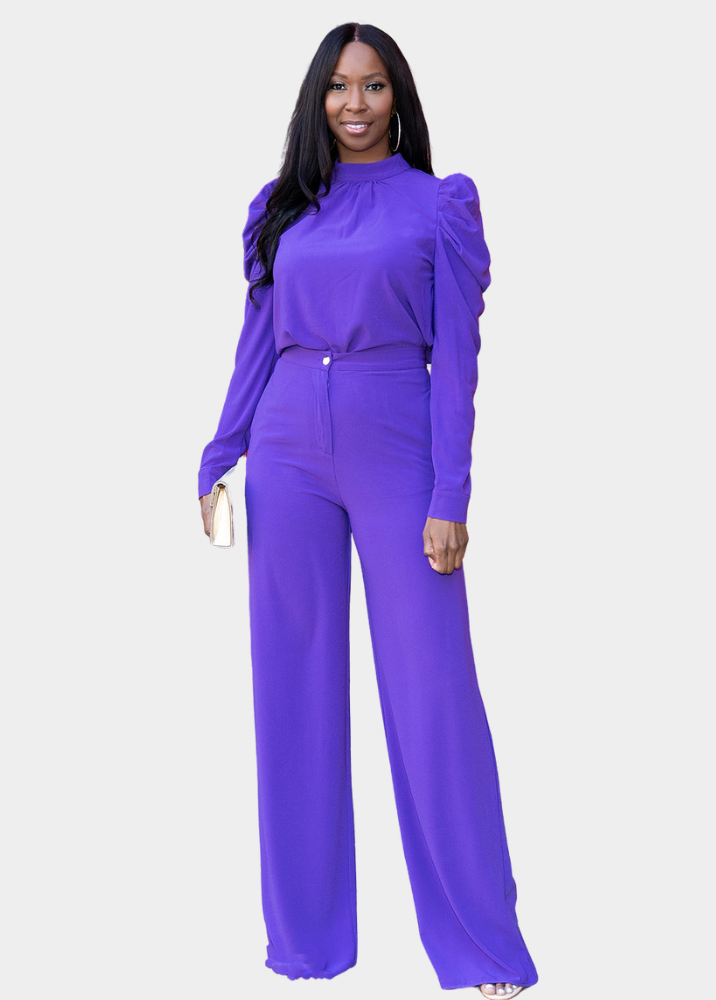 Serena Pant Set - Purple