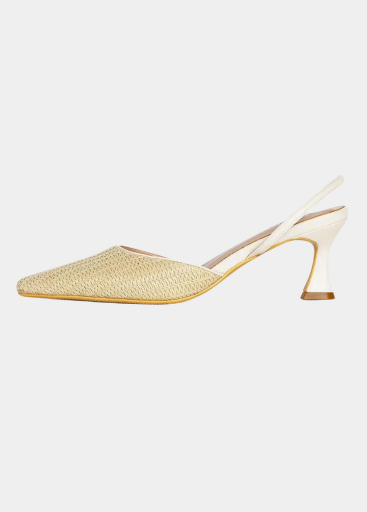 Lynn Slingback Pumps - Beige
