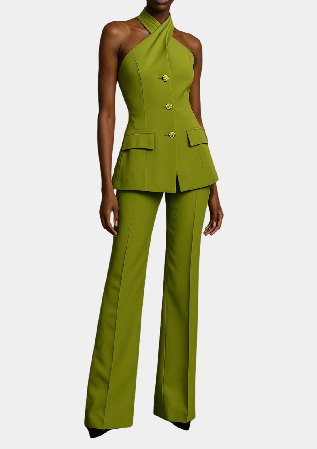 Tall Women's Halter Suit Pants - Green