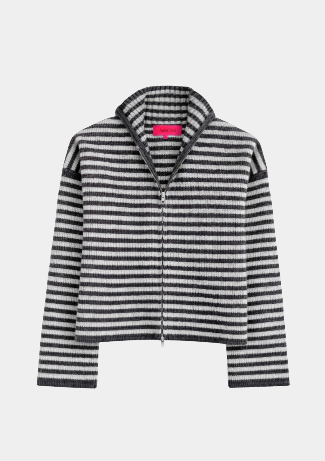 Striped Knit Mockneck