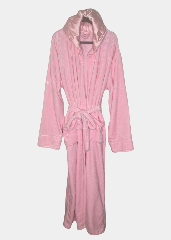 Cotton Candy Premium Satin Lined Hooded Robe