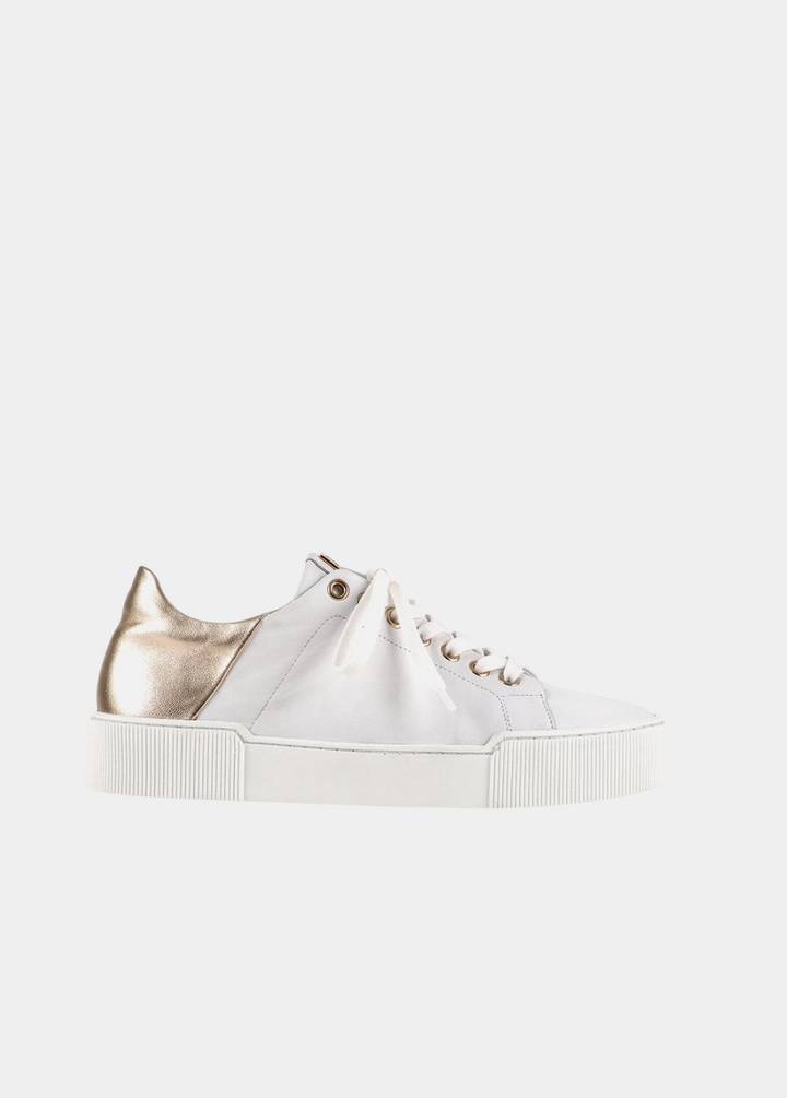 Hogl Super Stylish White/Gold Trainers