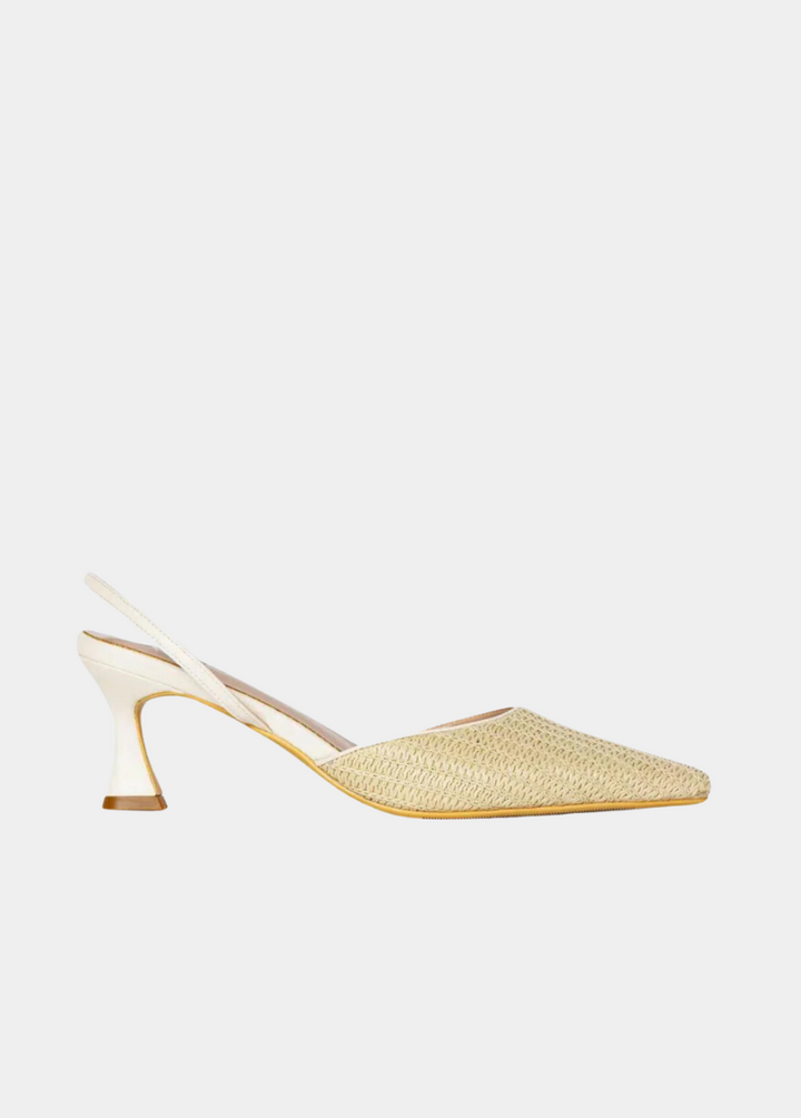 Lynn Slingback Pumps - Beige