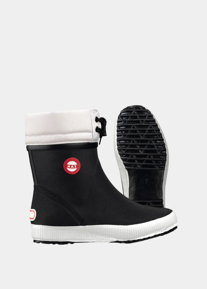 Stylish HAI Black Winter Rubber Boots