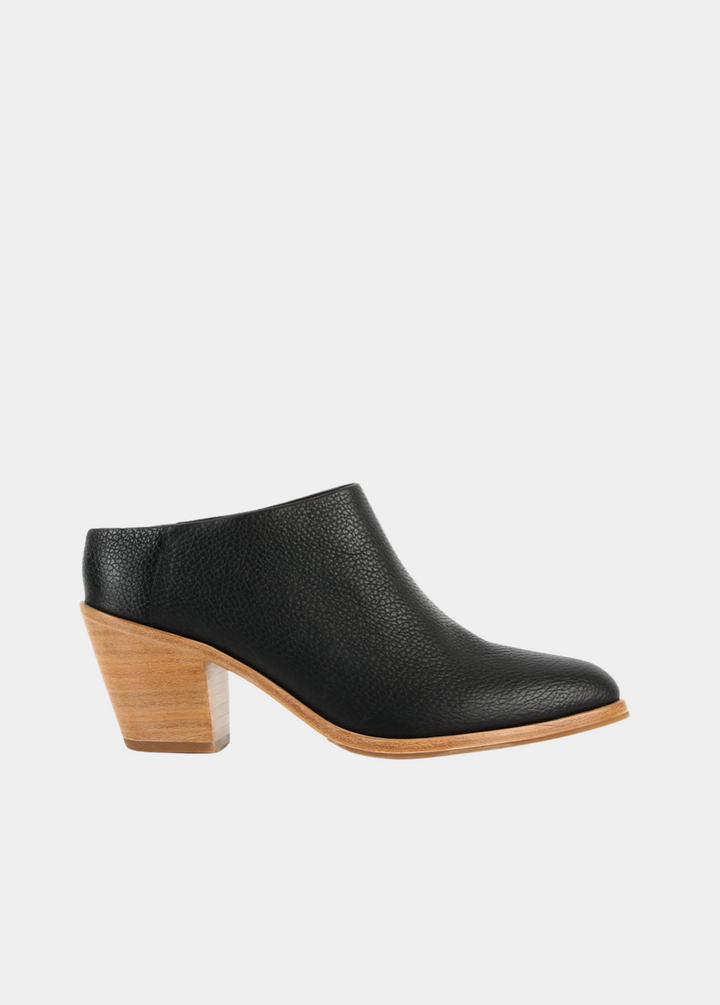 The Heeled Mule - Black Pebble
