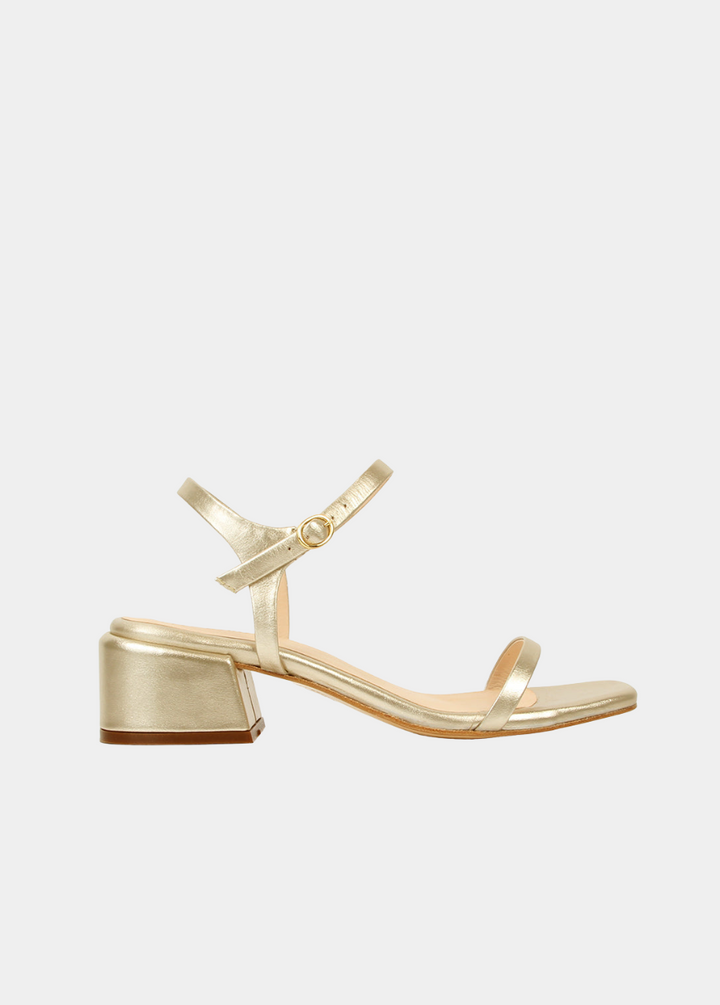 The Lindsay Heeled Sandal - Champagne