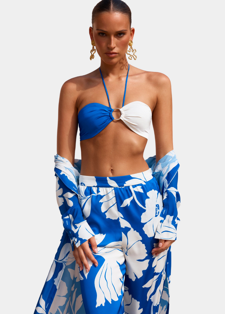 Height of Horizon Bandeau Top - Blue & White