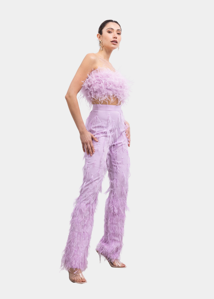 Starburst Feather Crop - Lilac