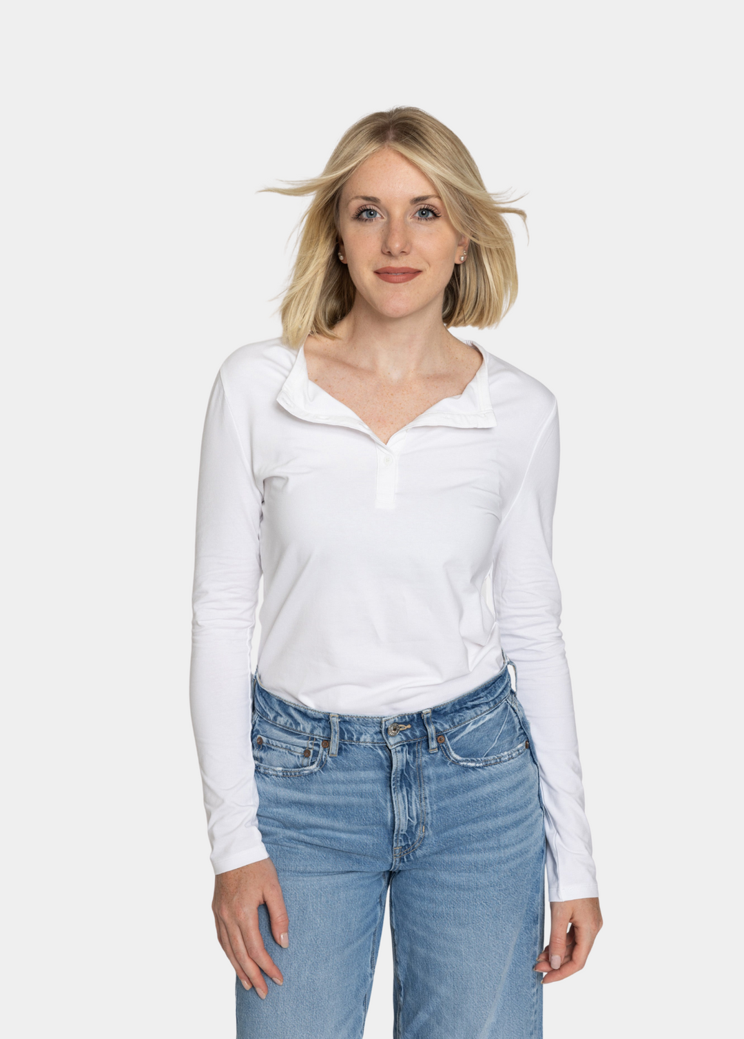 Tall Women’s Long Sleeve Henley Tee