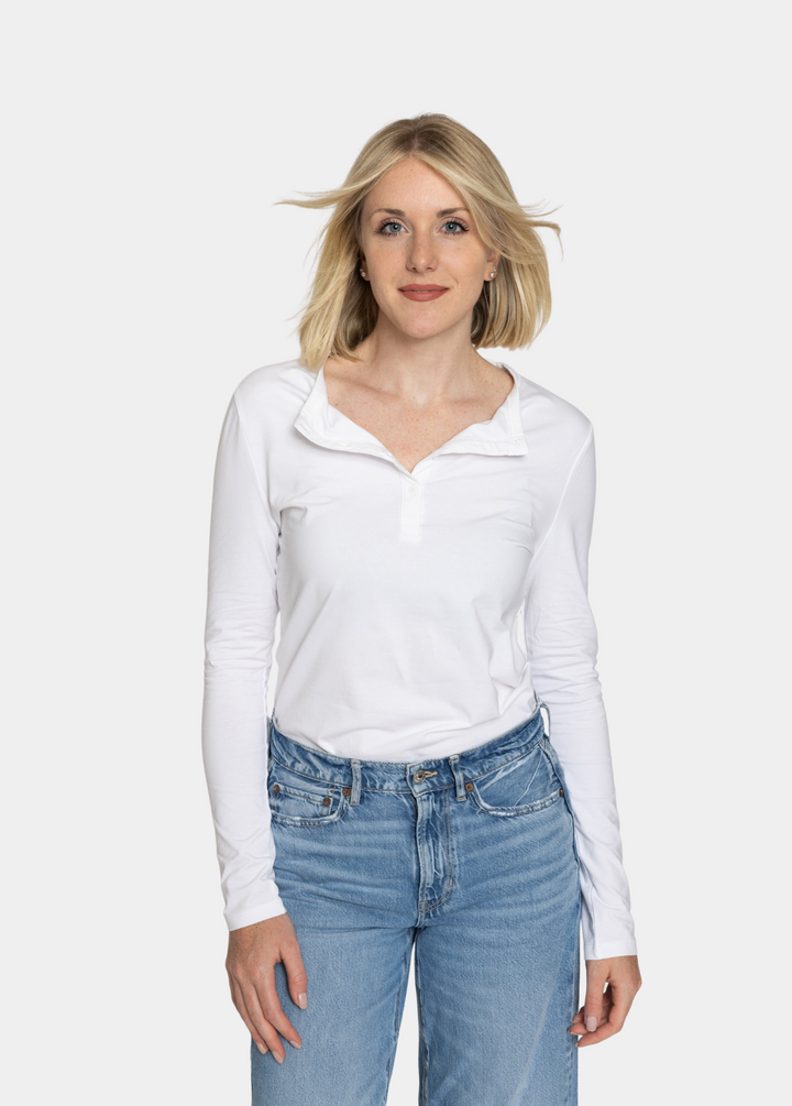 Tall Women’s Long Sleeve Henley Tee