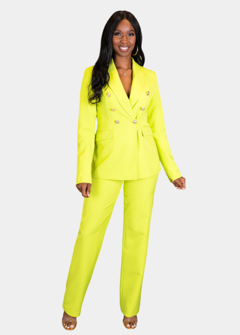 Executive Blazer - Chartreuse