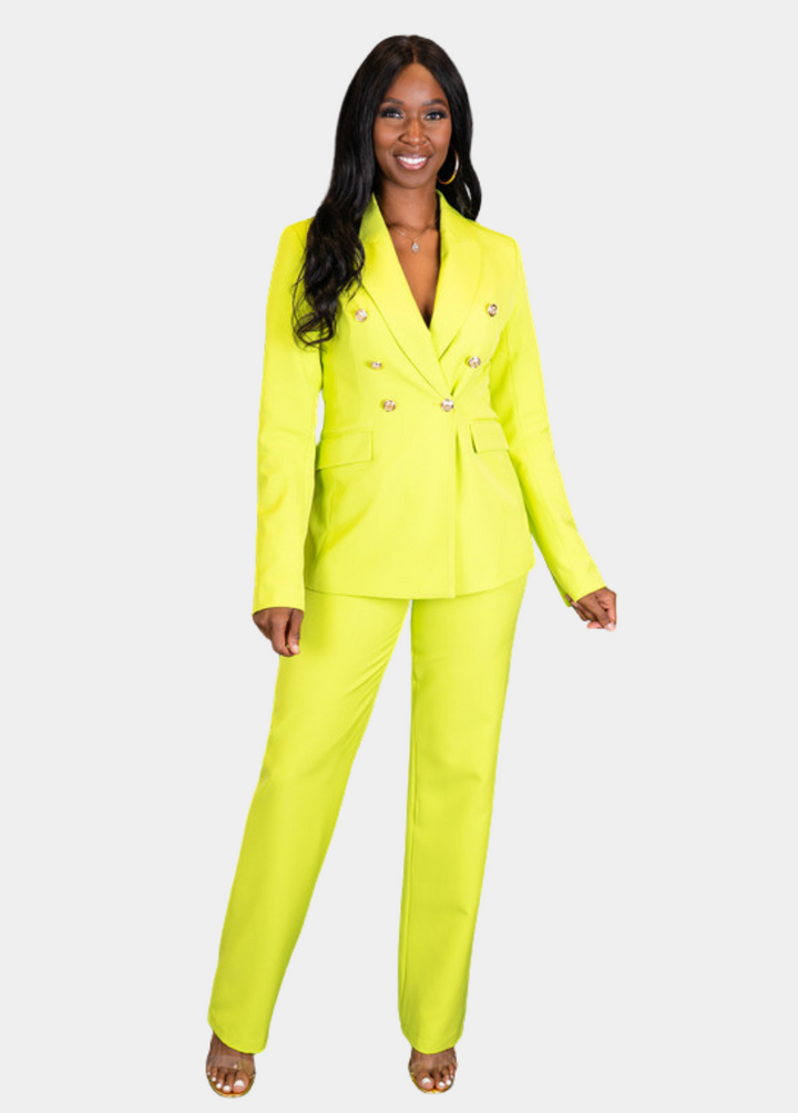 Executive Blazer - Chartreuse