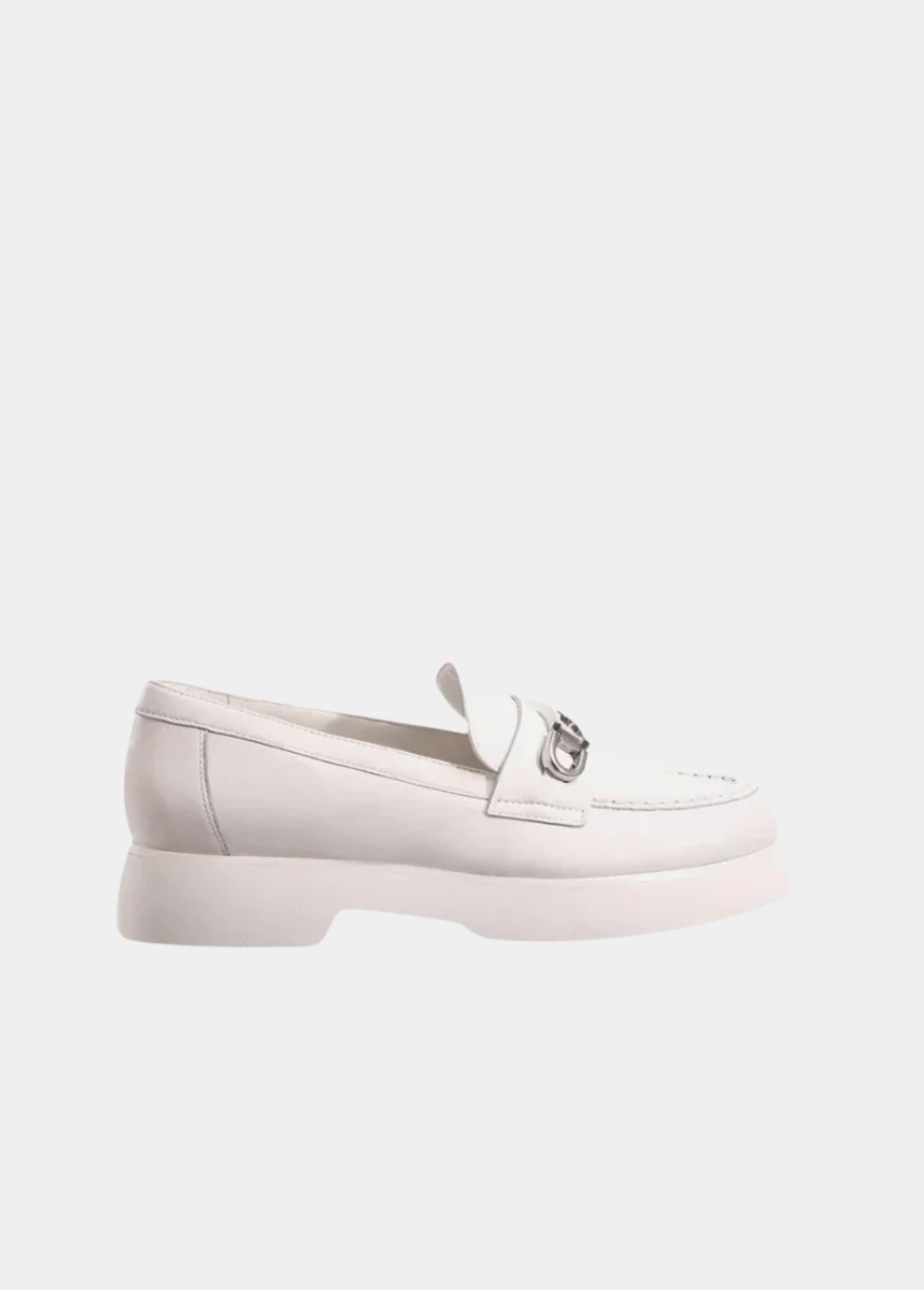 Hogl Premium White Leather Loafers