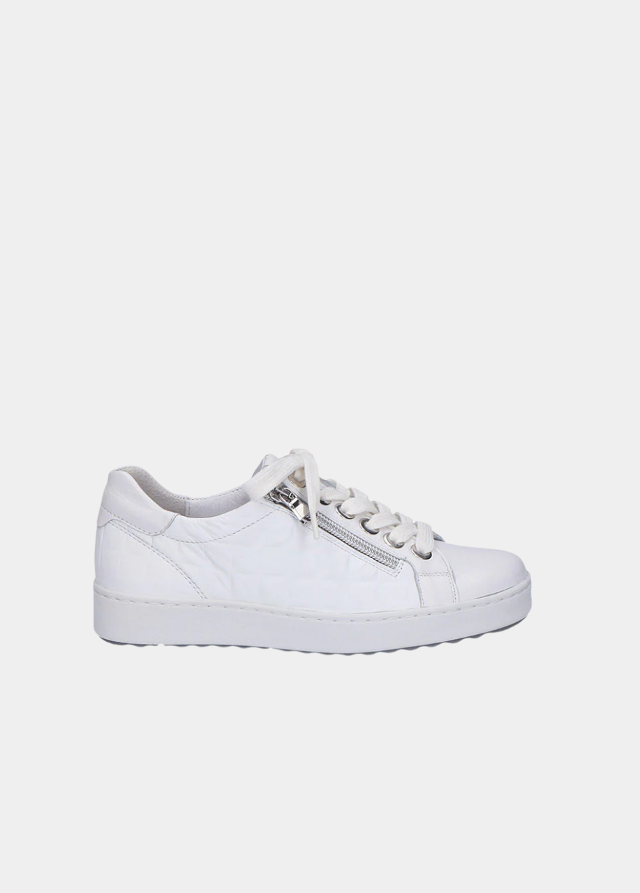 Semler Luxurious Quilted White Trainers