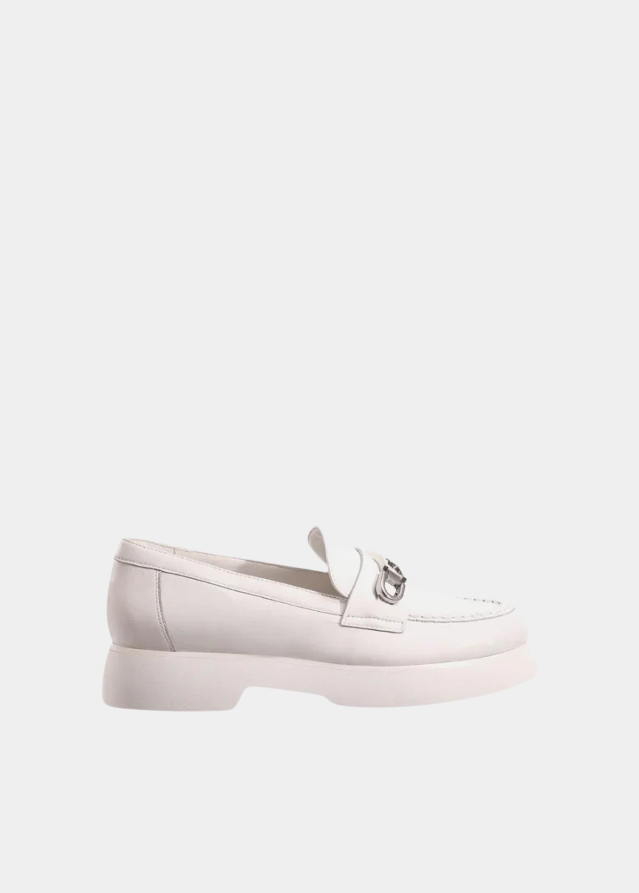 Hogl Premium White Leather Loafers