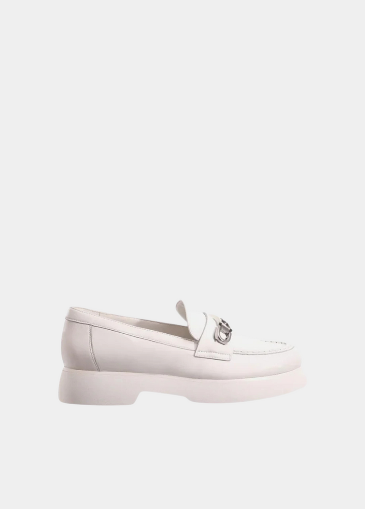 Hogl Premium White Leather Loafers