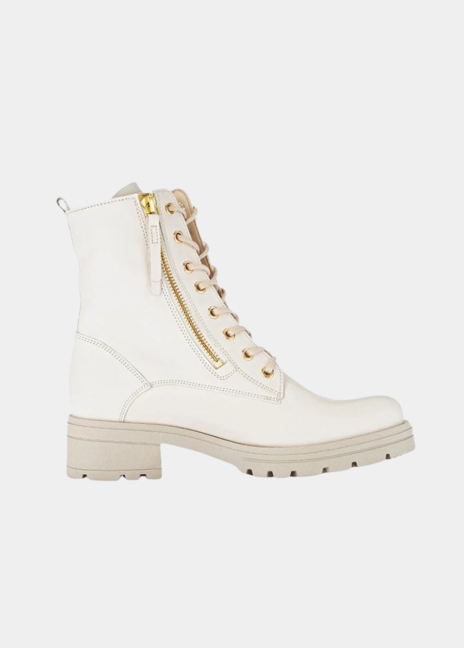 Gabor Pretty Double Zip Ankle Boots - Ivory