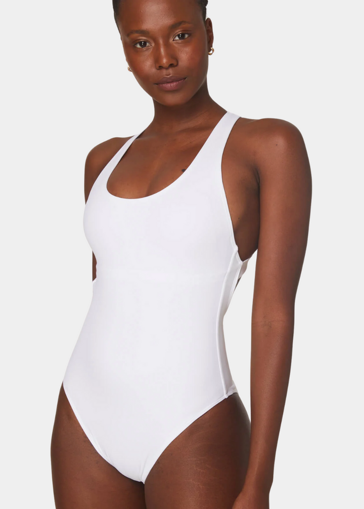 The Tulum One Piece - Eco Nylon - White - Long Torso