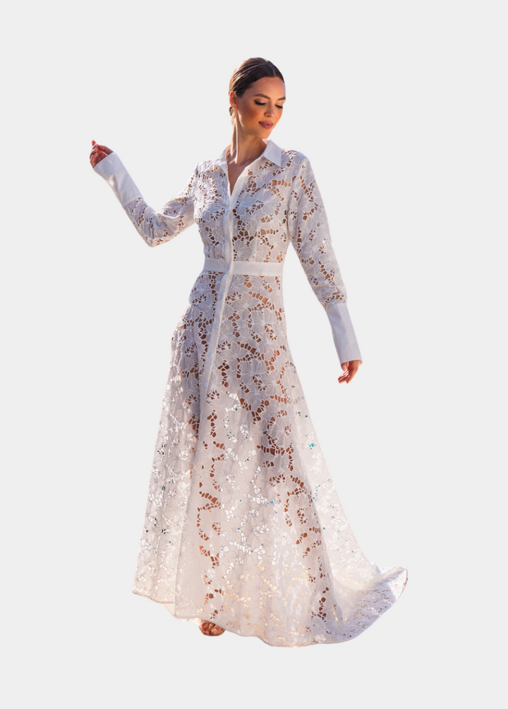 Good Life Lace Maxi Dress - White