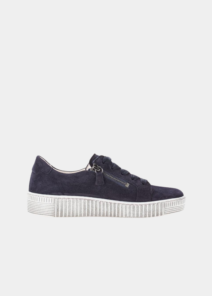 Gabor Chunky Navy Suede Trainers