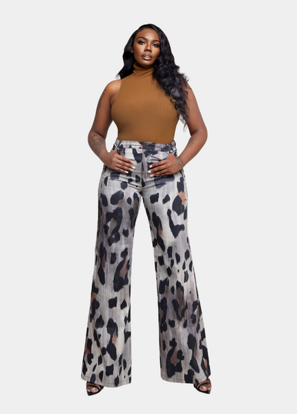 サイズM NoREMID GREY LEOPARD PANTS サイズM NoREMID GREY LEOPARD PANTS grey noremid LEOPARD PANTS