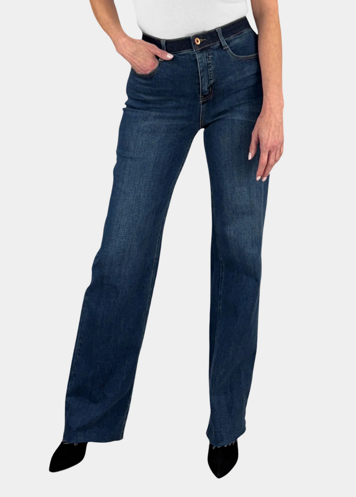 Sophia Contrast Tall Wide Leg Jeans