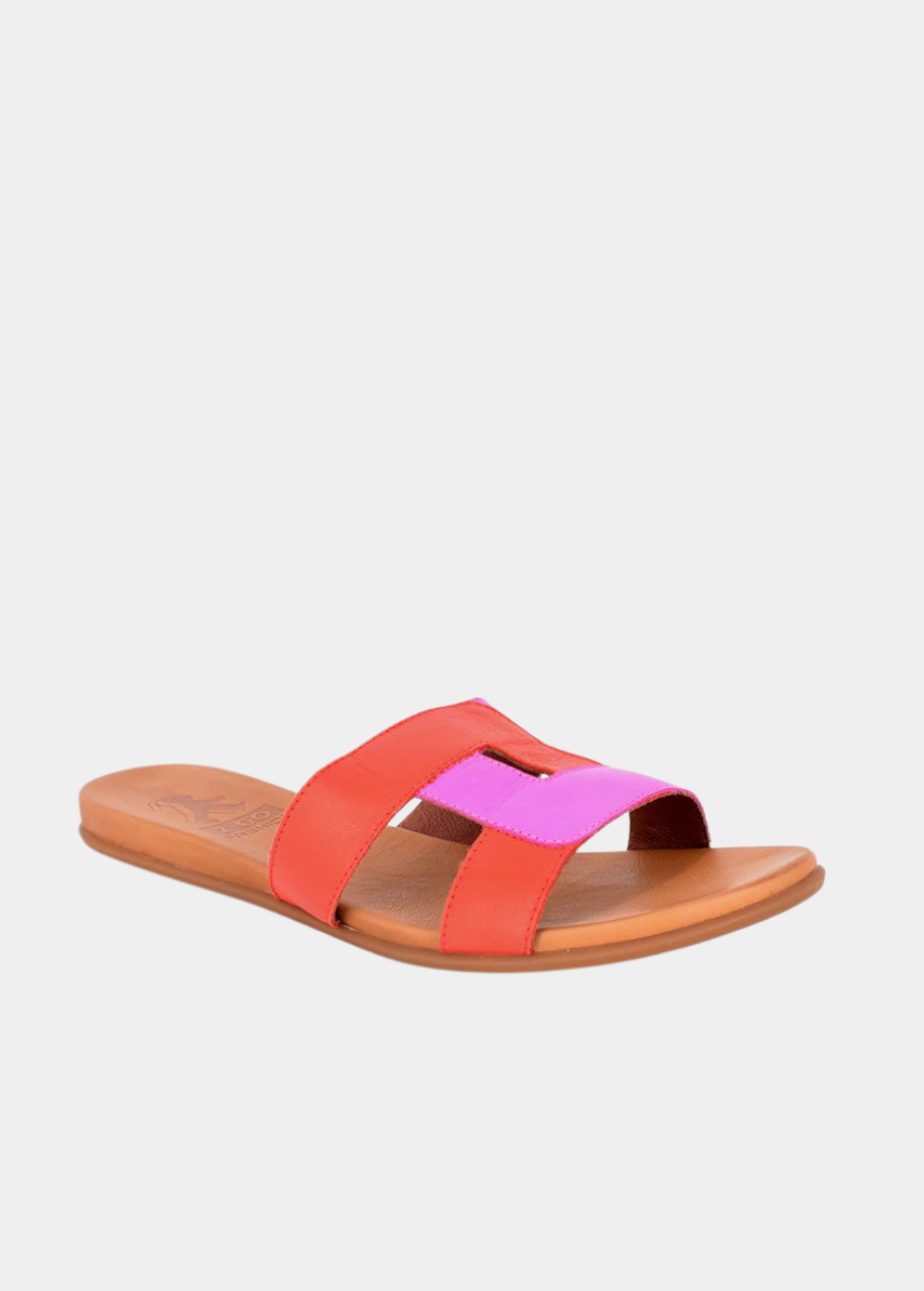 Mustang Pretty Pink/Red Slip On Sandals
