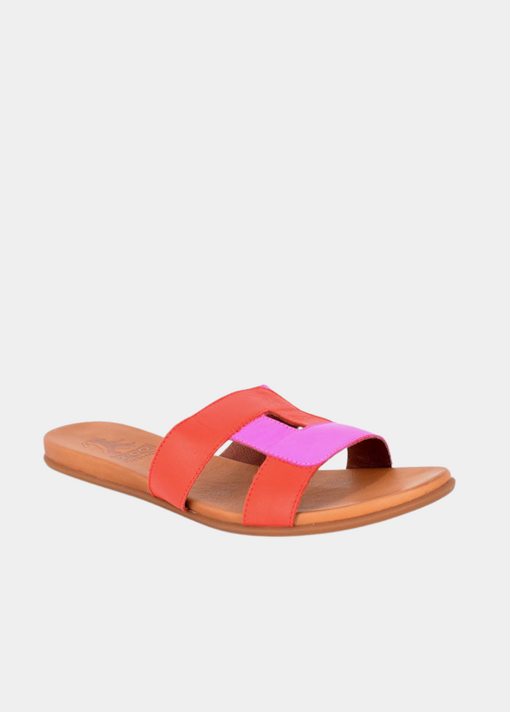 Mustang Pretty Pink/Red Slip On Sandals