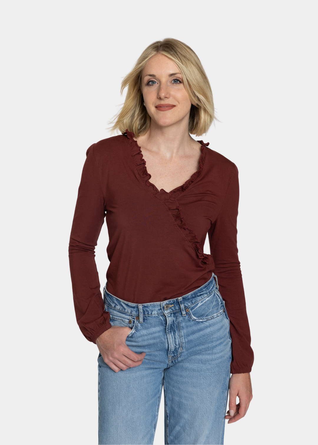 Tall Women’s Long Sleeve Wrap Top