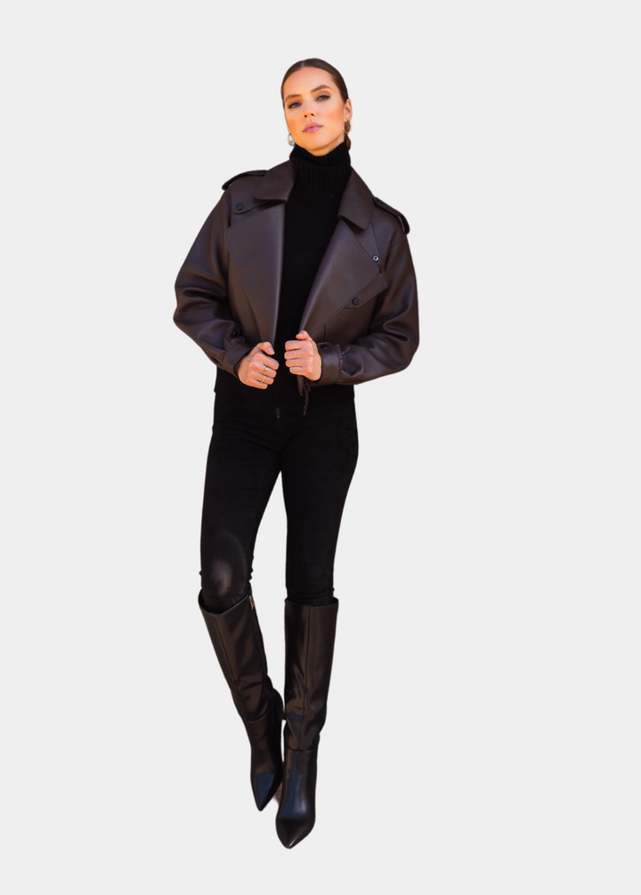 First Love Leather Jacket - Brown