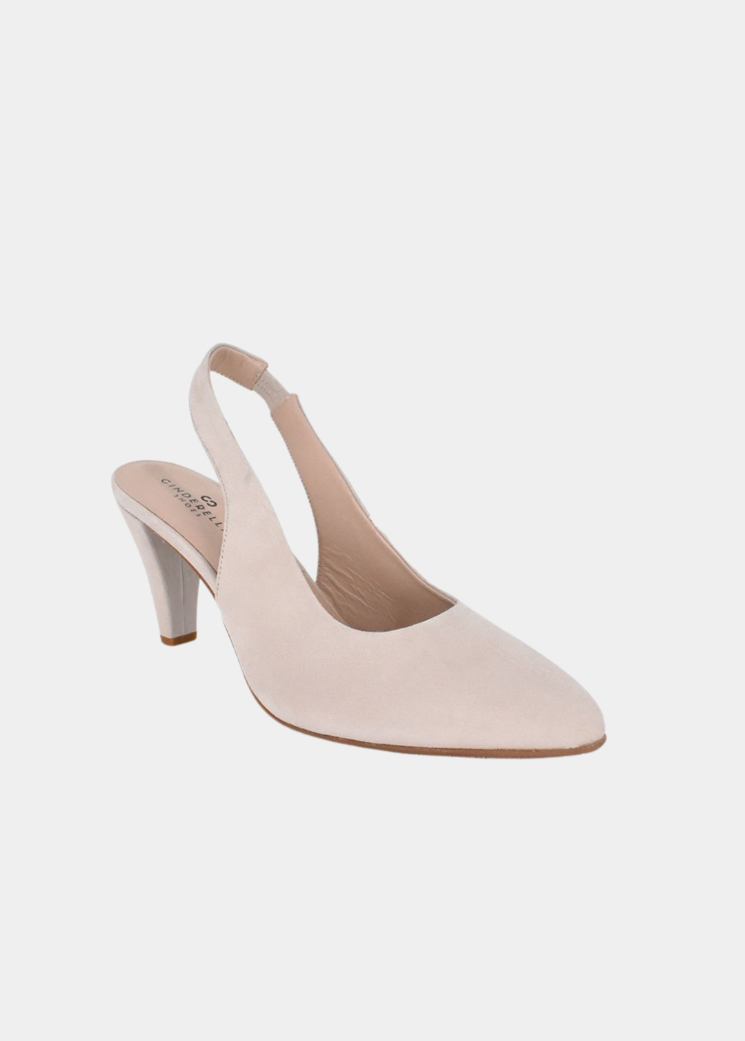 Cinderella Shoes Beautiful Suede Slingbacks - Beige