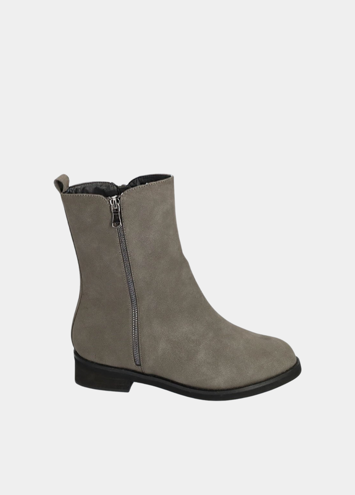 Andres Machado Suedette Ankle Boots - Grey
