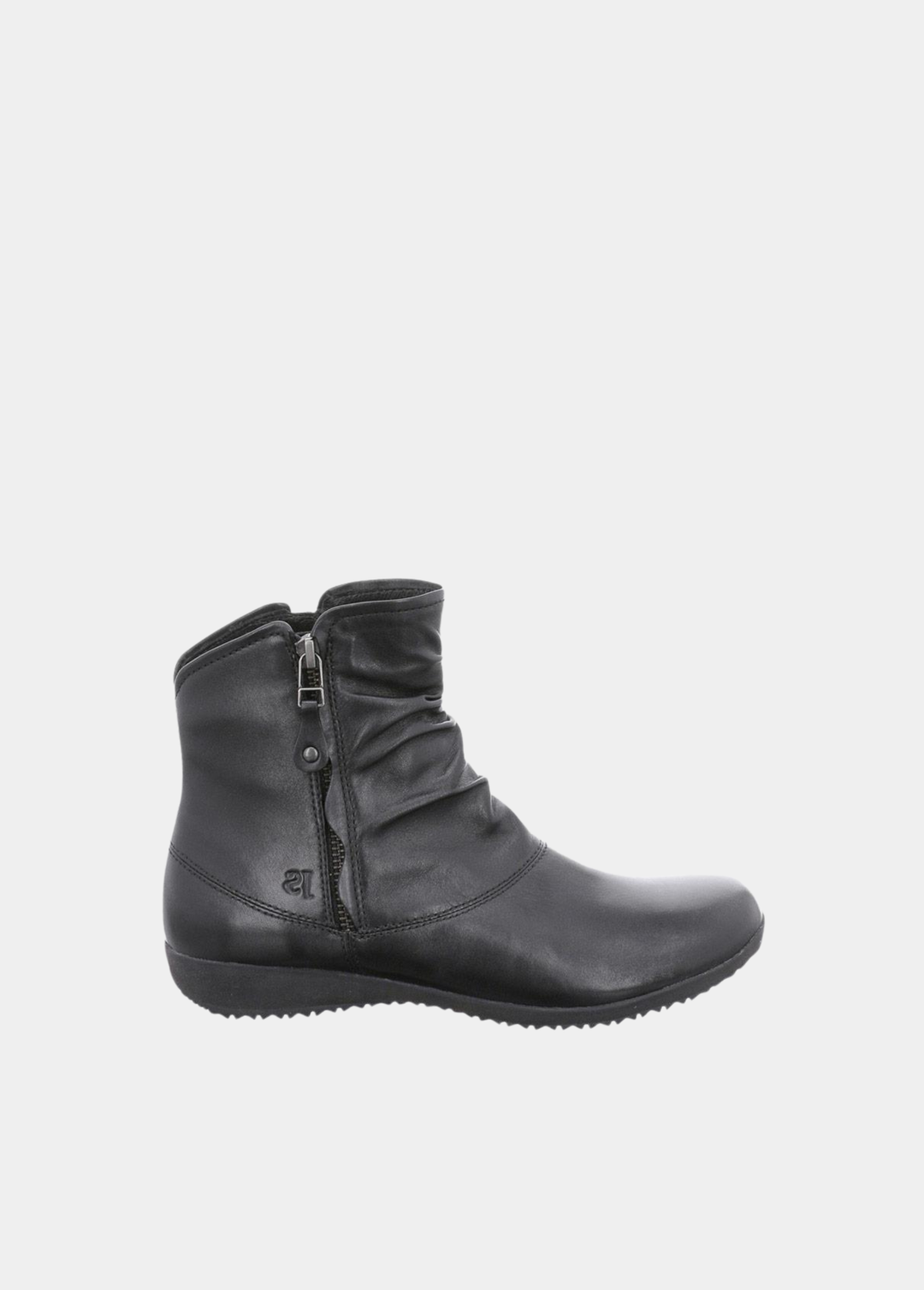 Josef Seibel Stylish Leather Slouch Boots - Black