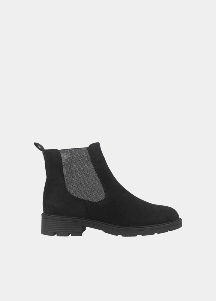 Modern Classic Suedette Chelsea Style Boots - Black